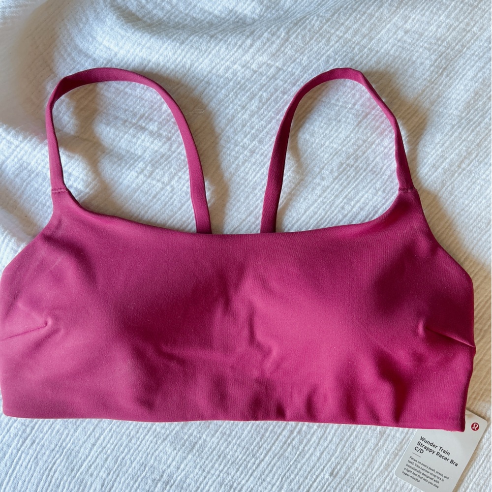 NWT Lululemon Wunder Train Bra C/D Magenta Smoke Size 6